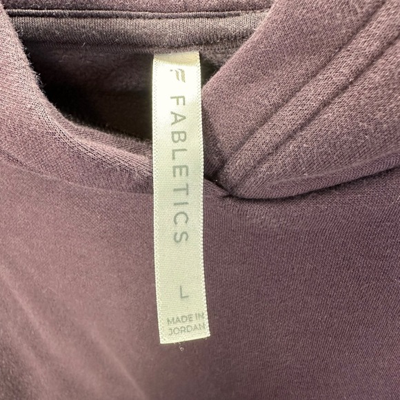 Fabletics Womens Large Plum Hoodie Pullover Long Sleeve Athleisure Comfy Cozy - Picture 2 of 6